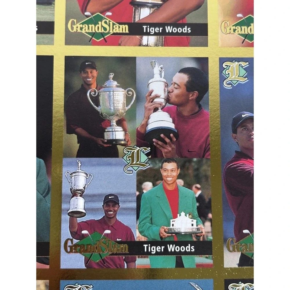 Tiger Woods Legends 9 card UnCut‎ Sheet Grand Slam